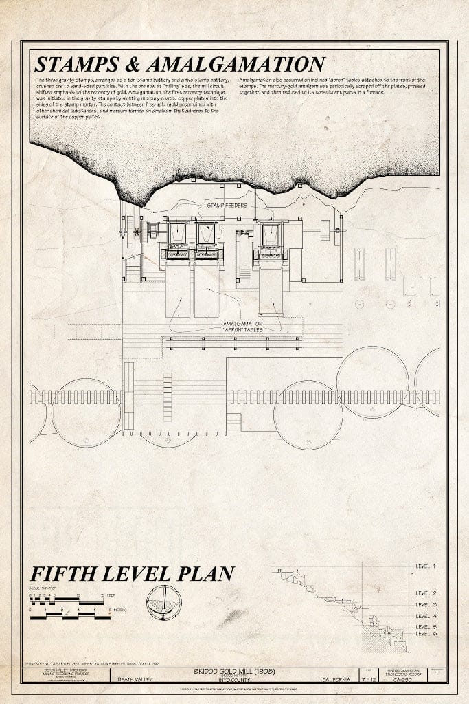 Blueprint HAER CA-290 (Sheet 7 of 12) - Skidoo Mine, Park Route 38 (Skidoo Road), Death Valley Junction, Inyo County, CA