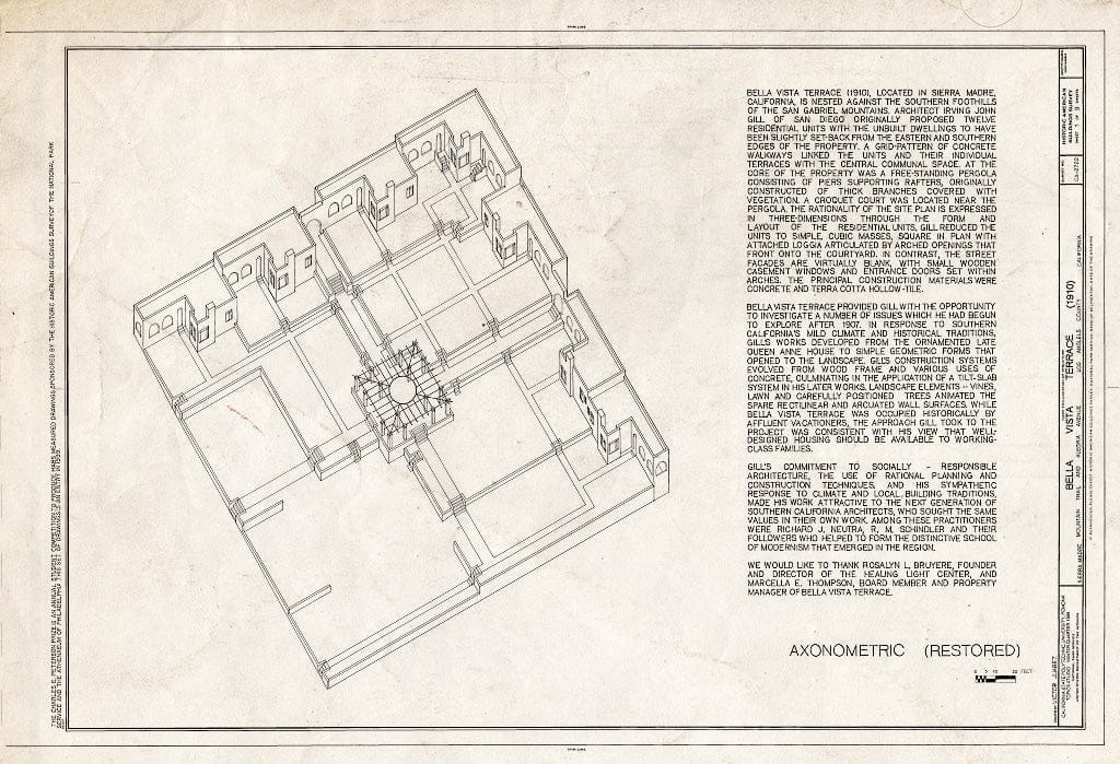 Blueprint HABS Cal,19-SIMA,1- (Sheet 1 of 9) - Bella Vista Terrace, Mountain Trail & Alegria Avenue, Sierra Madre, Los Angeles County, CA