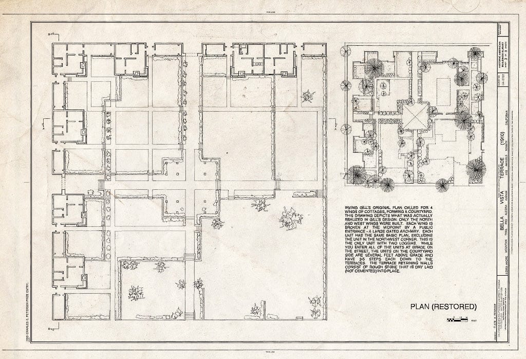 Blueprint HABS Cal,19-SIMA,1- (Sheet 3 of 9) - Bella Vista Terrace, Mountain Trail & Alegria Avenue, Sierra Madre, Los Angeles County, CA
