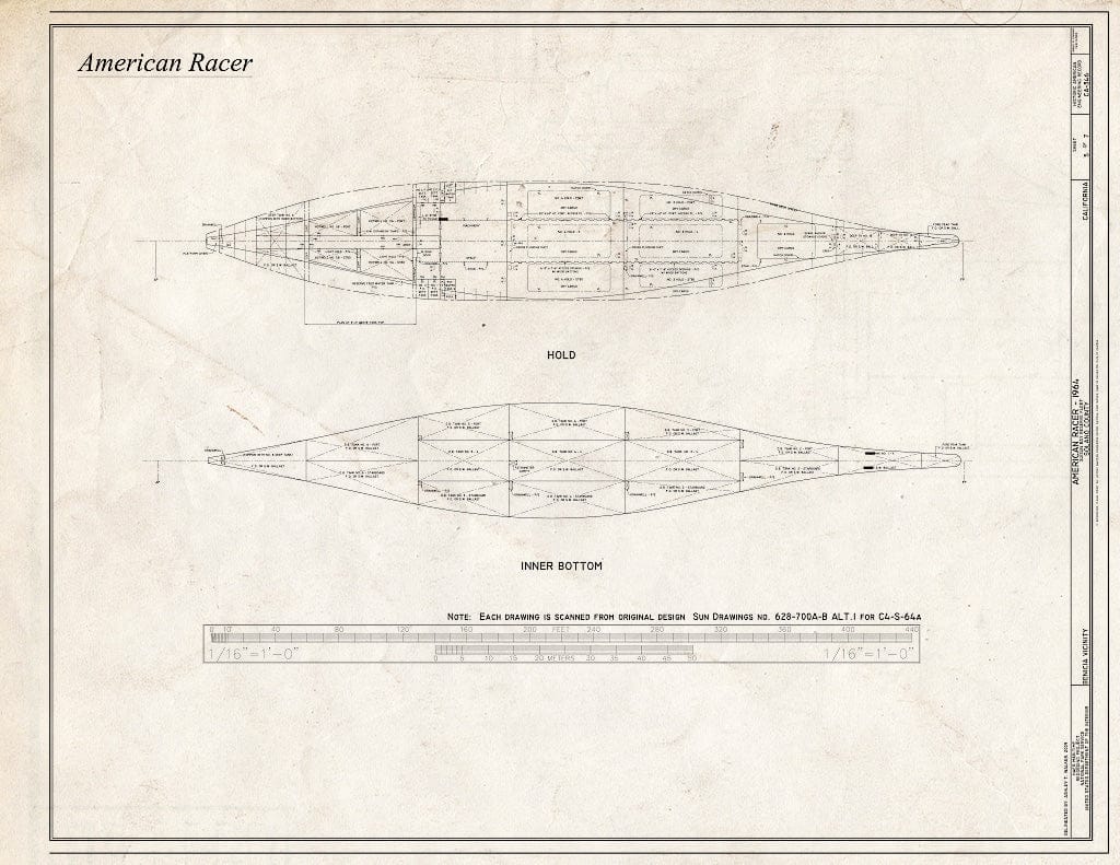 Blueprint Hold, Inner Bottom - American Racer, Suisun Bay Reserve Fleet, Benicia, Solano County, CA