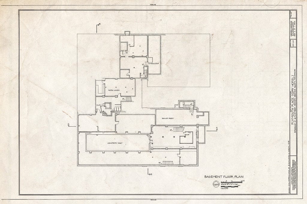 Blueprint HABS Colo,16-DENV,1- (Sheet 2 of 11) - Plymouth Place, 1560-1572 Broadway, Denver, Denver County, CO