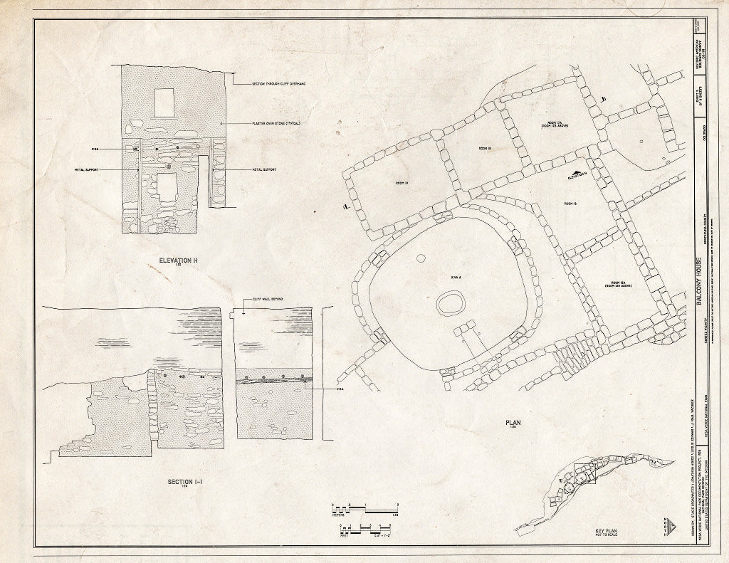 Blueprint HABS Colo,42-CORT.V,4- (Sheet 5 of 11) - Balcony House, Cortez, Montezuma County, CO