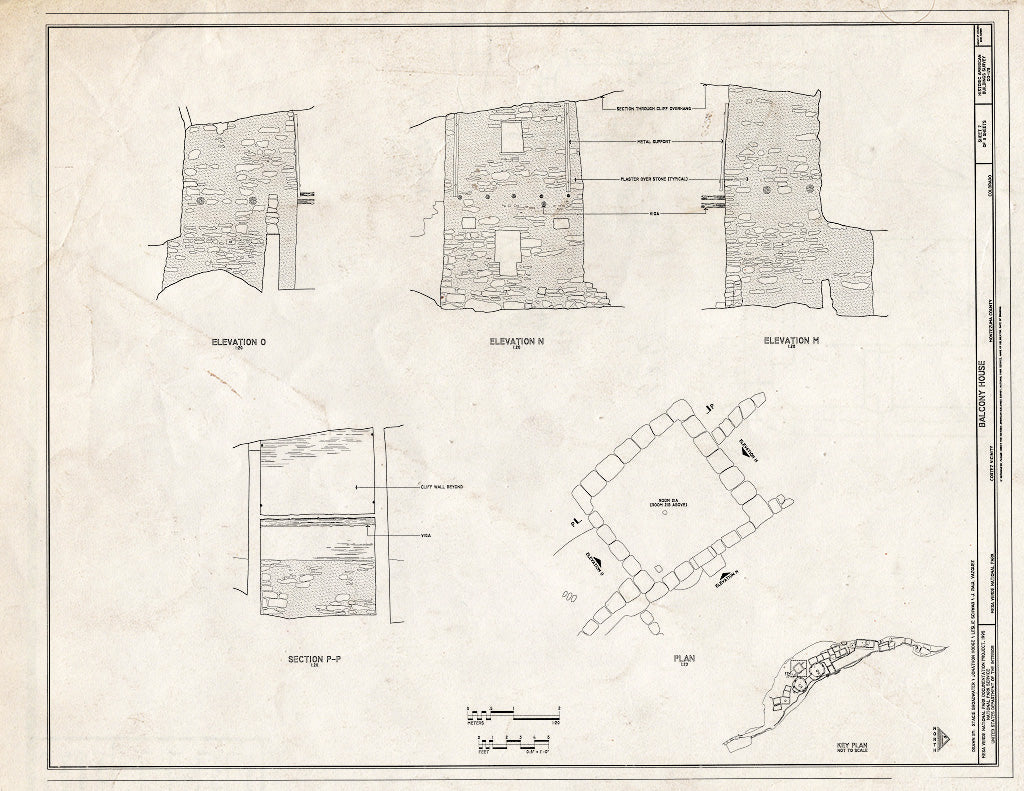 Blueprint HABS Colo,42-CORT.V,4- (Sheet 7 of 11) - Balcony House, Cortez, Montezuma County, CO