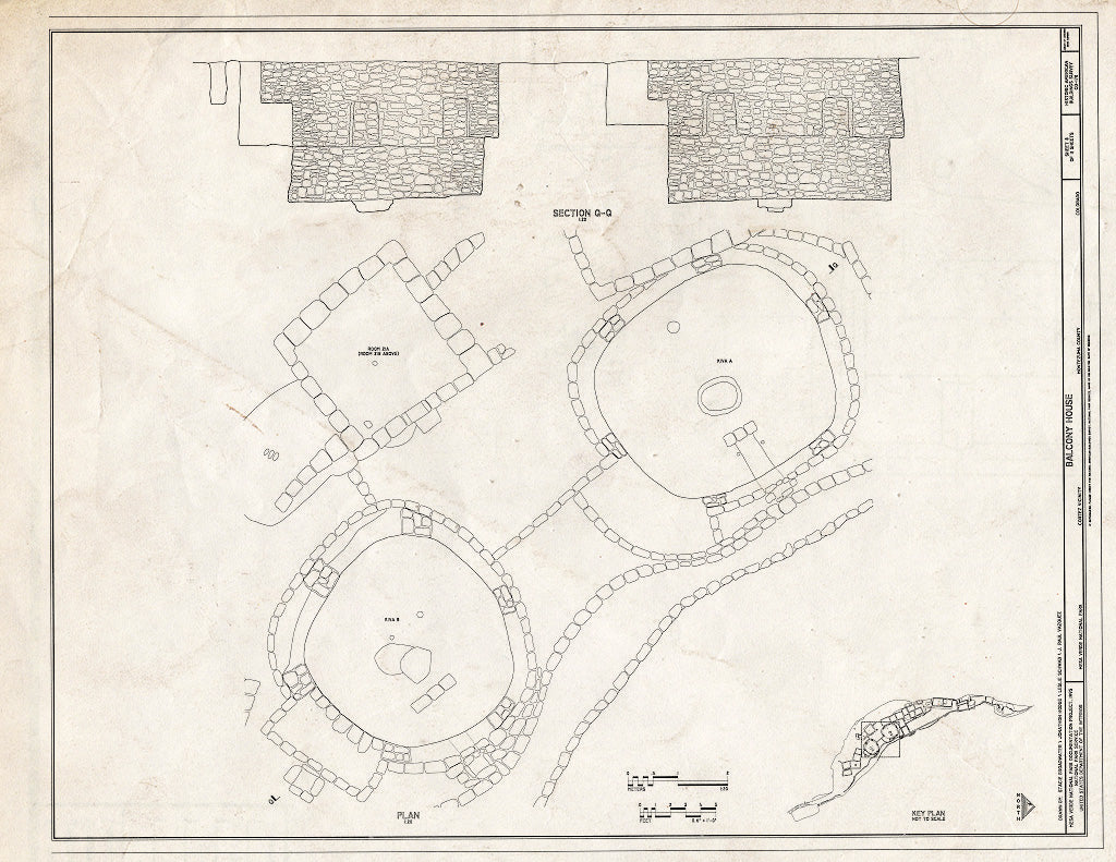 Blueprint HABS Colo,42-CORT.V,4- (Sheet 8 of 11) - Balcony House, Cortez, Montezuma County, CO