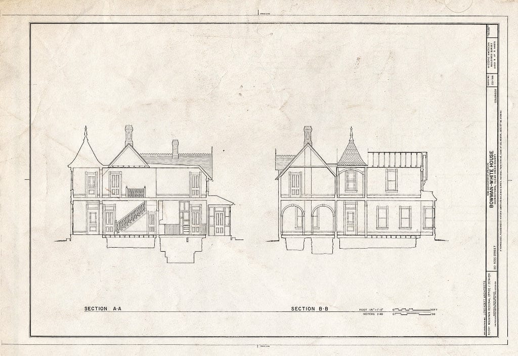 Blueprint HABS Colo,10-GEO,2- (Sheet 5 of 5) - Bowman-White House, 901 Rose Street, Georgetown, Clear Creek County, CO