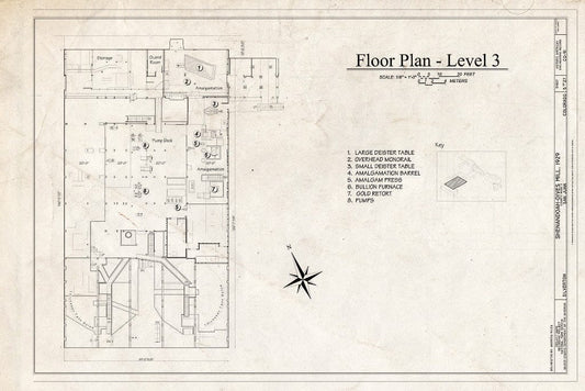Blueprint 5. Floor Plan - Level Three - Shenandoah-Dives Mill, 135 County Road 2, Silverton, San Juan County, CO