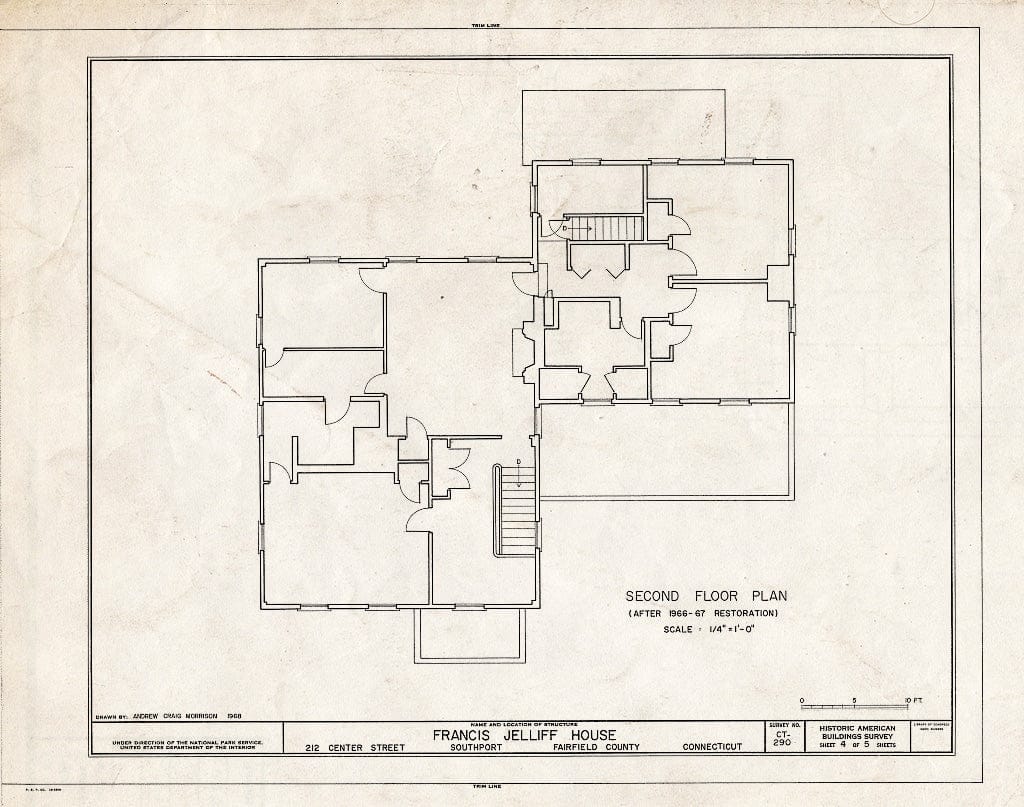 Blueprint HABS Conn,1-SOUPO,4- (Sheet 4 of 5) - Francis Jelliff House, 212 Center Street, Southport, Fairfield County, CT