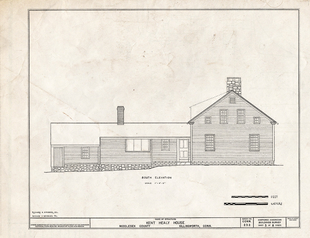 Blueprint HABS Conn,4-KILWO,2- (Sheet 5 of 8) - Kent Healy House, Chestnut Hill Road, Killingworth, Middlesex County, CT