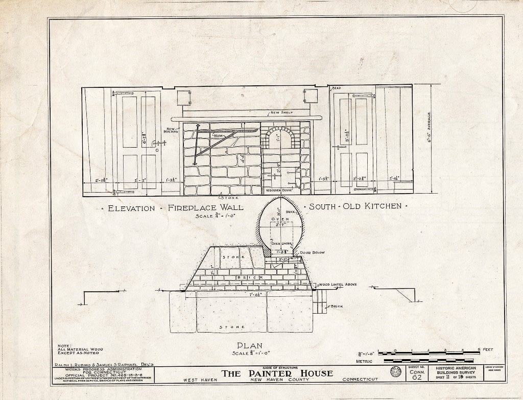 Blueprint HABS Conn,5-HAVW,2- (Sheet 11 of 18) - Thomas Painter House, West Haven, New Haven County, CT