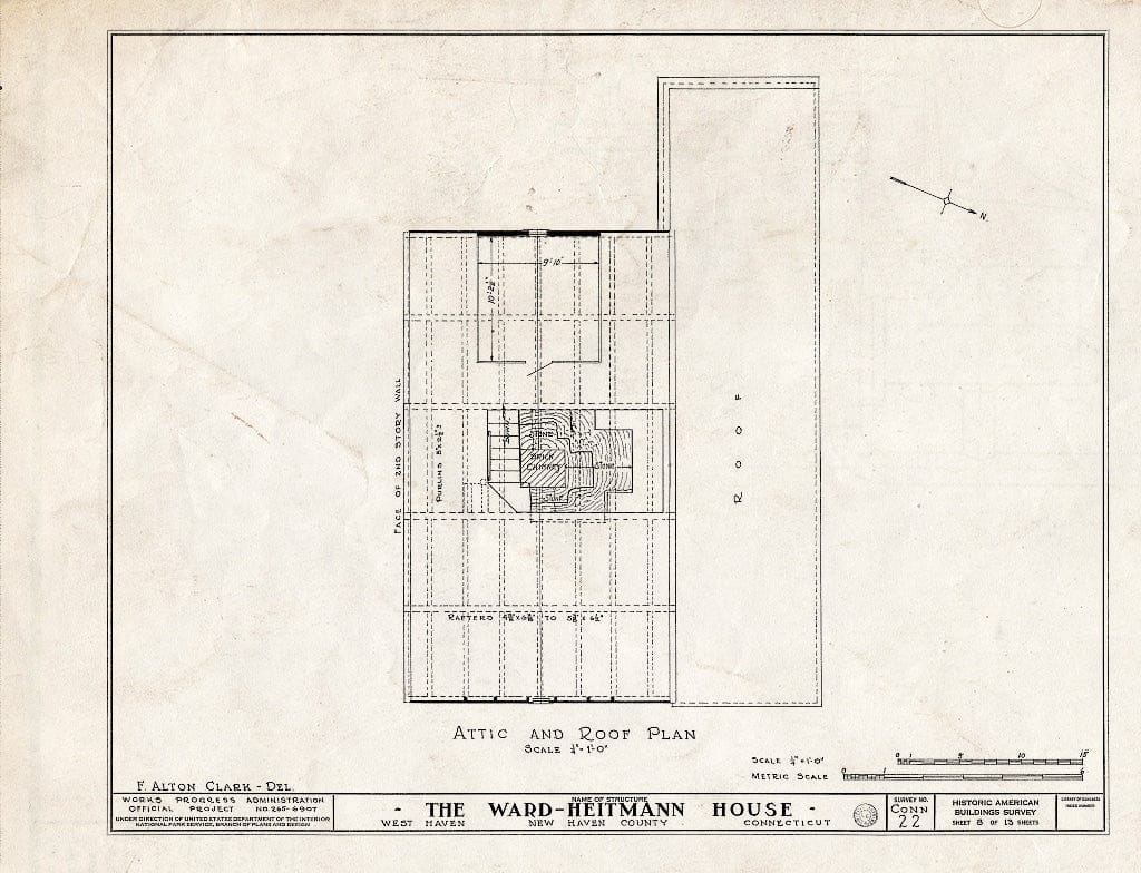 Blueprint HABS Conn,5-HAVW,1- (Sheet 8 of 13) - Ward-Heitmann House, 277 Elm Street, West Haven, New Haven County, CT