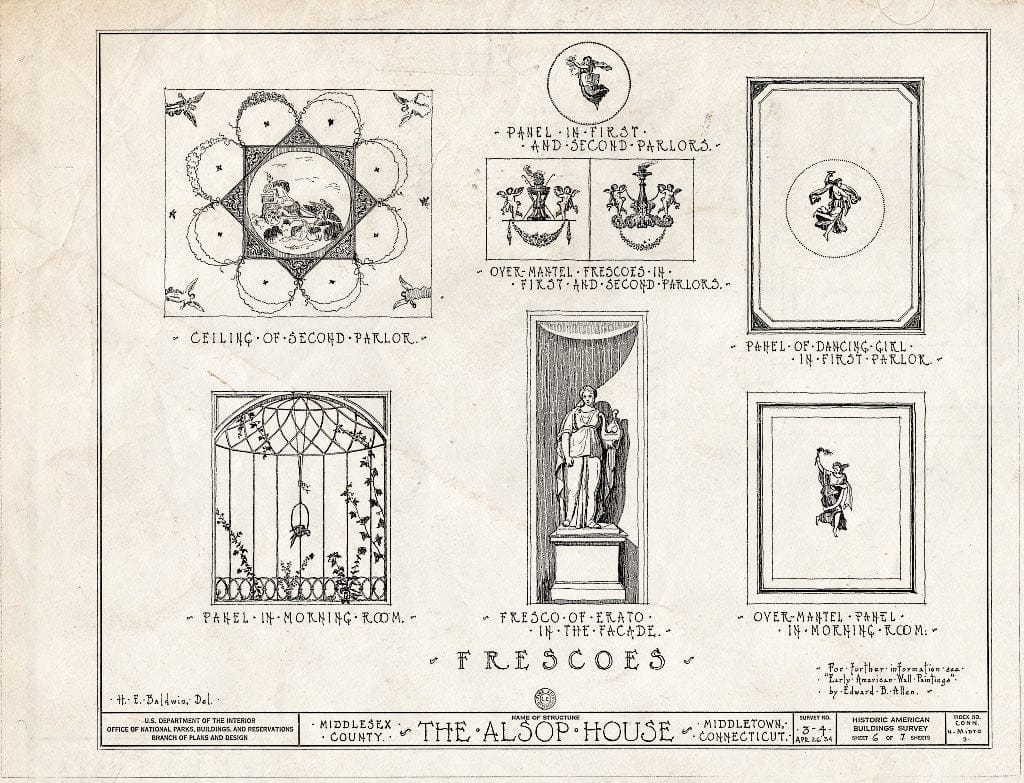 Blueprint HABS Conn,4-MIDTO,3- (Sheet 6 of 7) - Richard Alsop House, Middletown, Middlesex County, CT