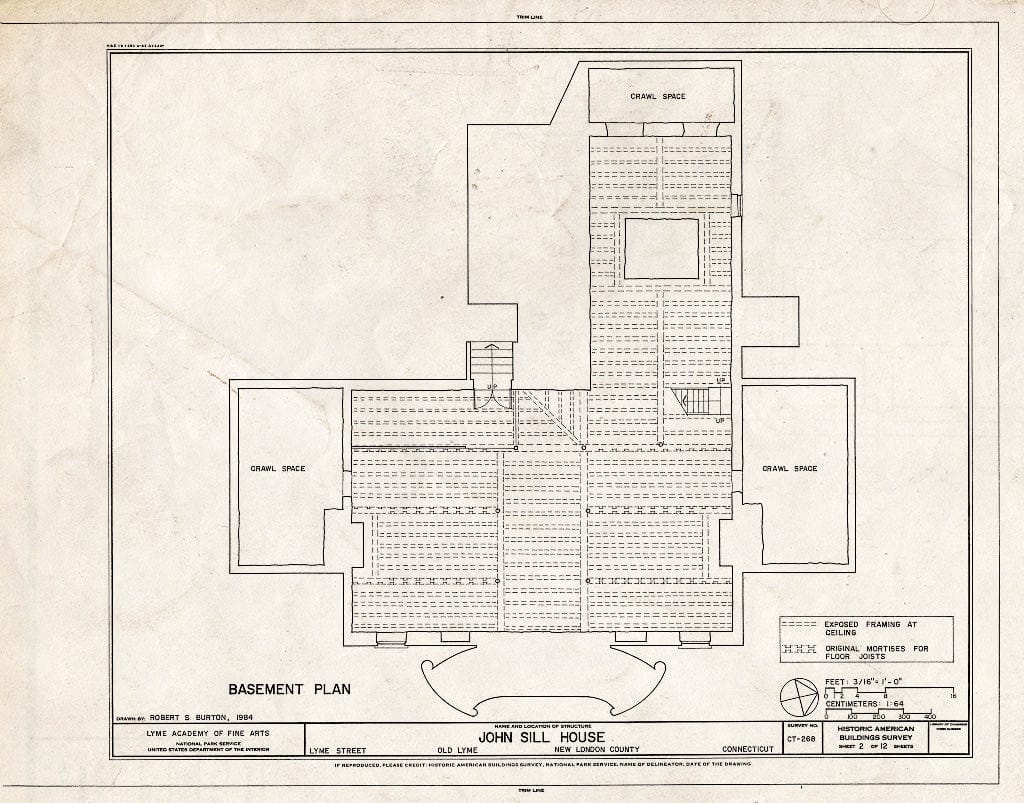 Blueprint HABS Conn,6-LYMO,10 (Sheet 2 of 12) - John Sill House, Lyme Street, Old Lyme, New London County, CT
