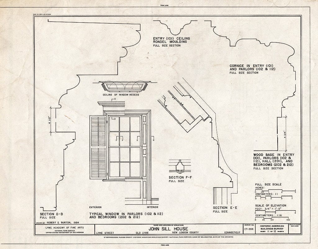 Blueprint HABS Conn,6-LYMO,10 (Sheet 11 of 12) - John Sill House, Lyme Street, Old Lyme, New London County, CT