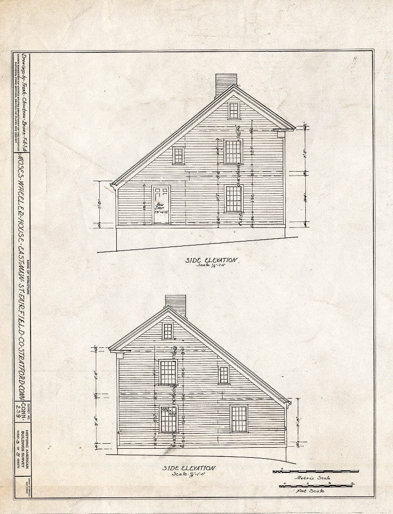 Blueprint HABS Conn,1-STRAT,16- (Sheet 3 of 5) - Moses-Wheeler House, East Main Street, Stratford, Fairfield County, CT