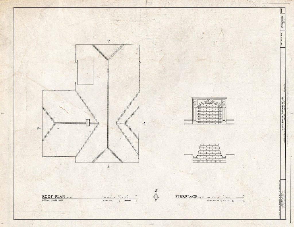 Blueprint HABS Conn,2-HARF,16A- (Sheet 3 of 6) - Mark Twain House, Carriage House, 351 Farmington Avenue, Hartford, Hartford County, CT