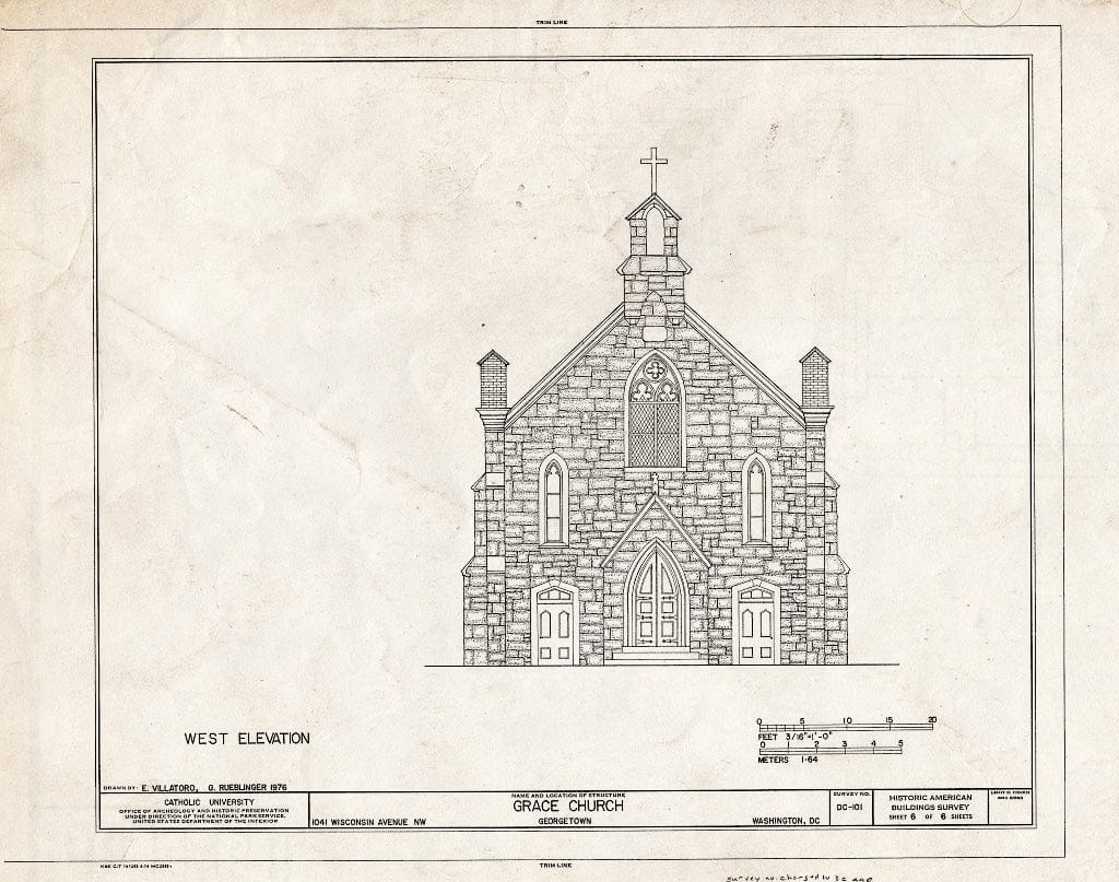 Blueprint HABS DC,GEO,61- (Sheet 6 of 6) - Grace Protestant Episcopal Church, 1041 Wisconsin Avenue Northwest, Washington, District of Columbia, DC