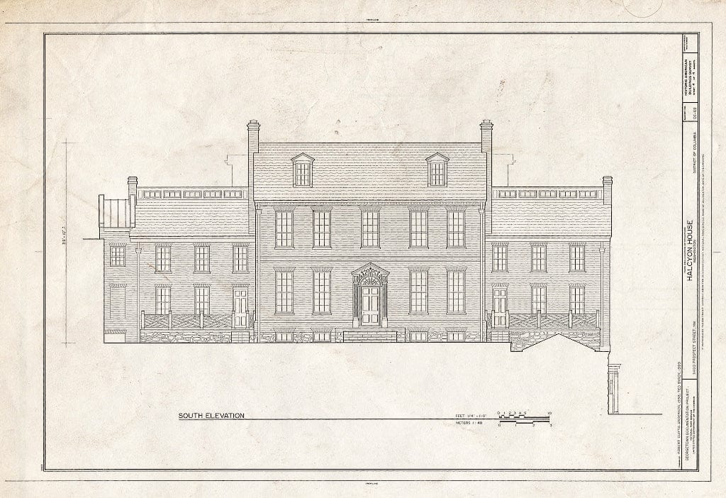 Blueprint HABS DC,GEO,13- (Sheet 4 of 4) - Halcyon House, 3400 Prospect Street, Northwest, Washington, District of Columbia, DC