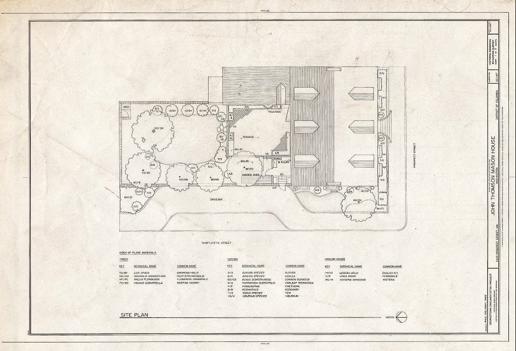 Blueprint HABS DC,GEO,11- (Sheet 1 of 3) - John Thomson Mason House, 3425 Prospect Street, Northwest, Washington, District of Columbia, DC