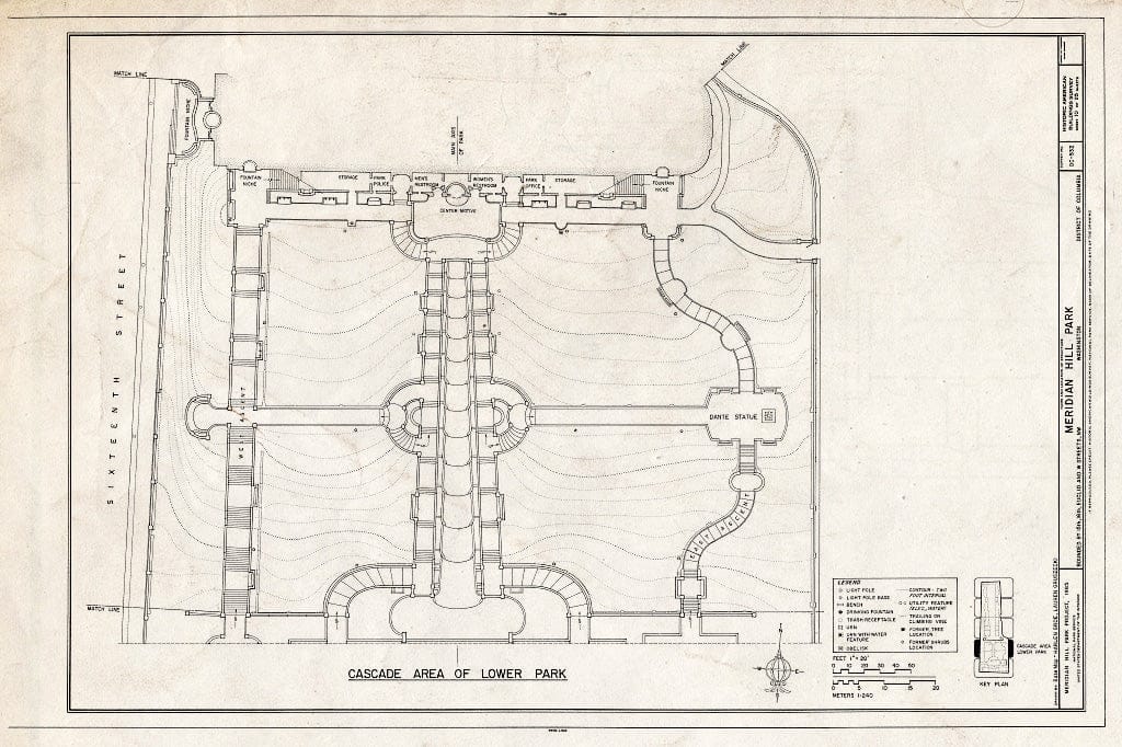 Blueprint HABS DC,WASH,486- (Sheet 10 of 25) - Meridian Hill Park, Bounded by Fifteenth, Sixteenth, Euclid & W Streets, Northwest, Washington, District of Columbia, DC