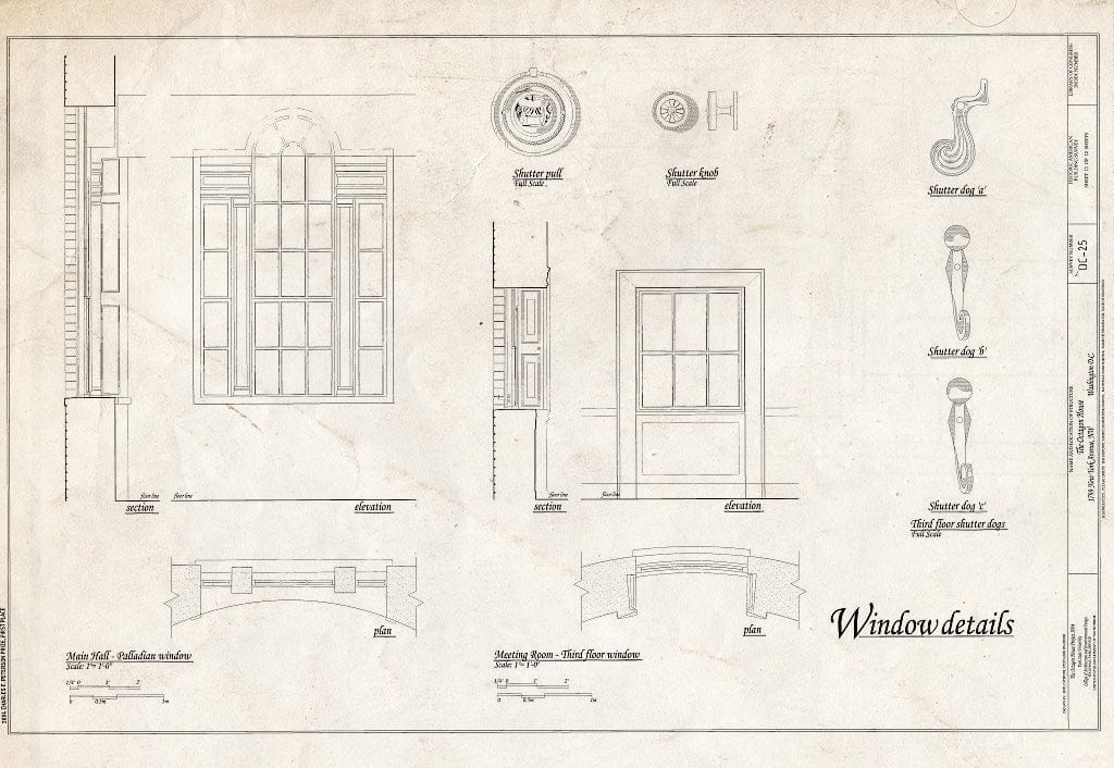 Blueprint HABS DC,WASH,8- (Sheet 11 of 12) - Octagon House, 1799 (1741) New York Avenue, Northwest, Washington, District of Columbia, DC