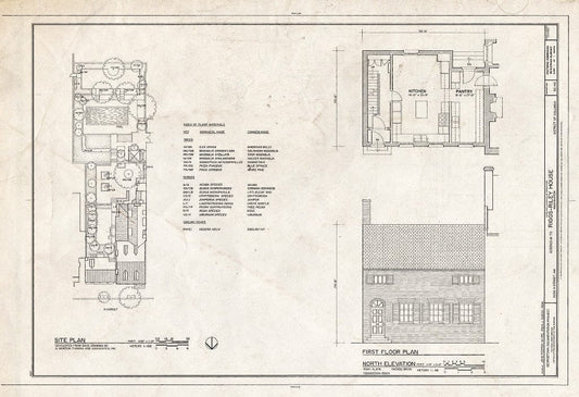 Blueprint 1. Floor Plans - Riggs-Riley House, 3038 N Street, Northwest, Washington, District of Columbia, DC