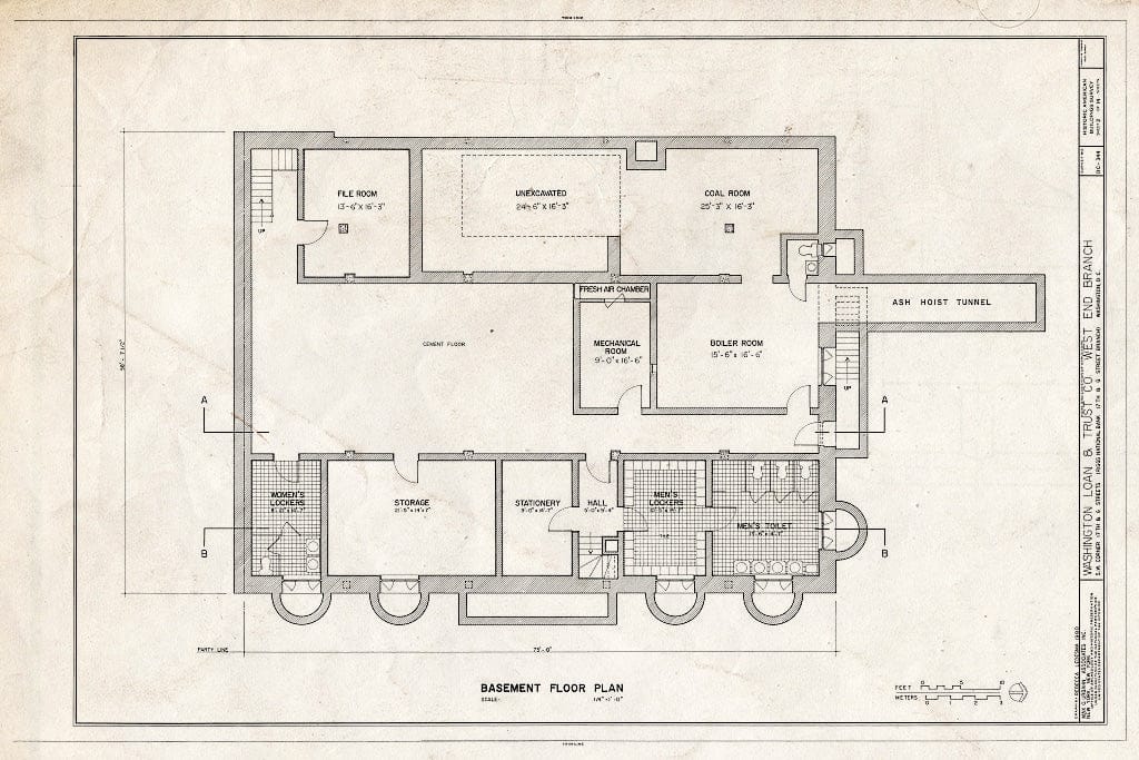 Blueprint HABS DC,WASH,540- (Sheet 2 of 14) - Washington Loan & Trust Company, West End Branch, Seventeenth & G Streets Northwest, Washington, District of Columbia, DC