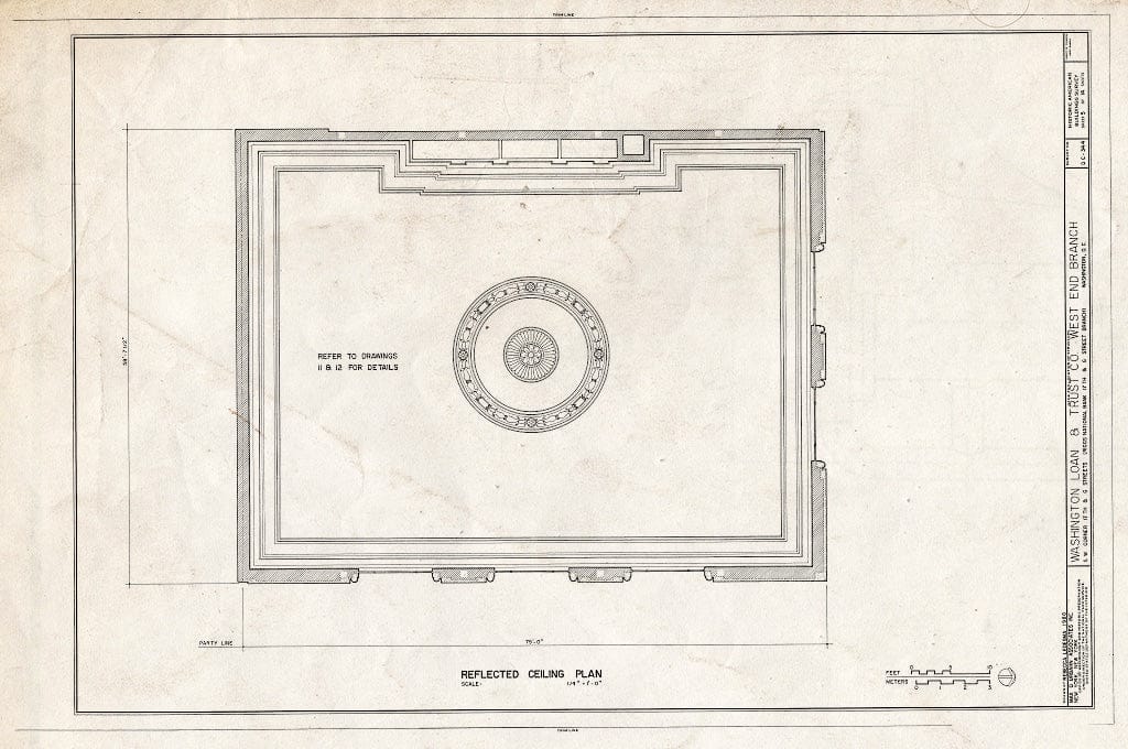Blueprint HABS DC,WASH,540- (Sheet 5 of 14) - Washington Loan & Trust Company, West End Branch, Seventeenth & G Streets Northwest, Washington, District of Columbia, DC