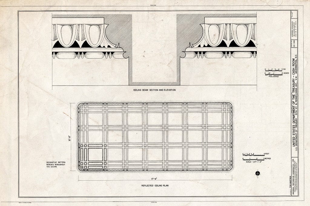 Blueprint HABS DC,WASH,529- (Sheet 3 of 7) - U.S. Department of The Treasury, 1500 Pennsylvania Avenue Northwest, Washington, District of Columbia, DC