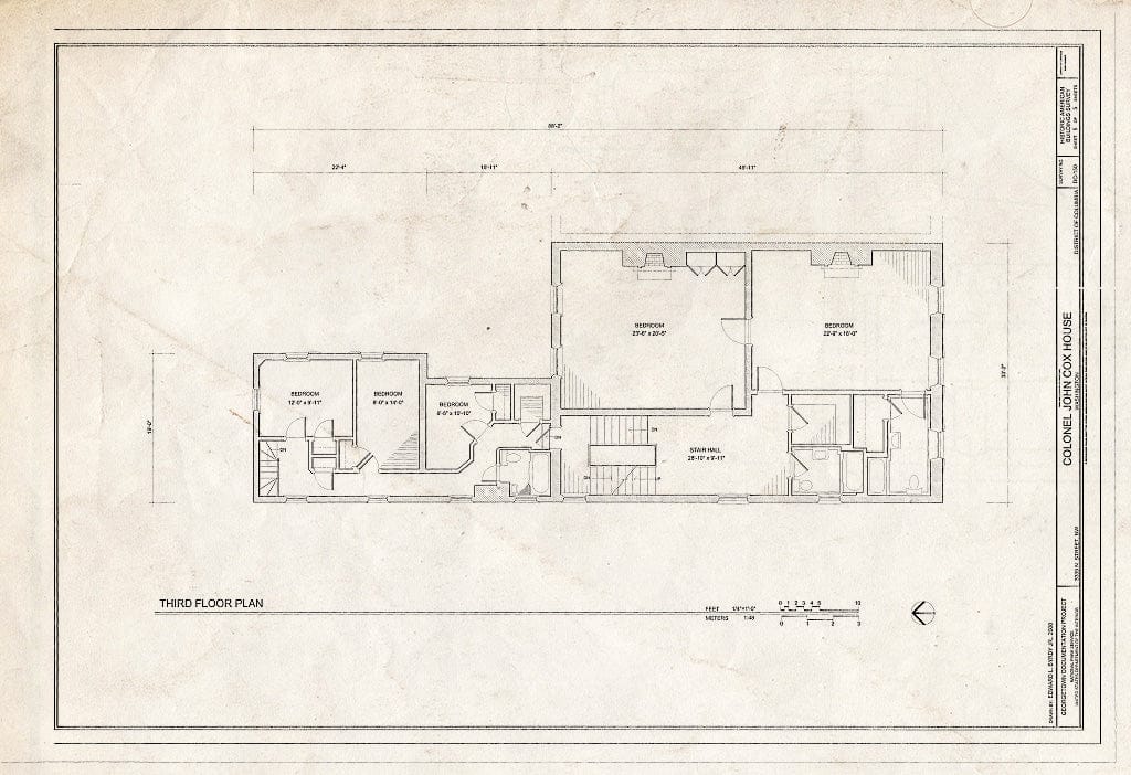 Blueprint HABS DC,GEO,37- (Sheet 5 of 5) - Colonel John Cox House, 3339 N Street, Northwest, Washington, District of Columbia, DC