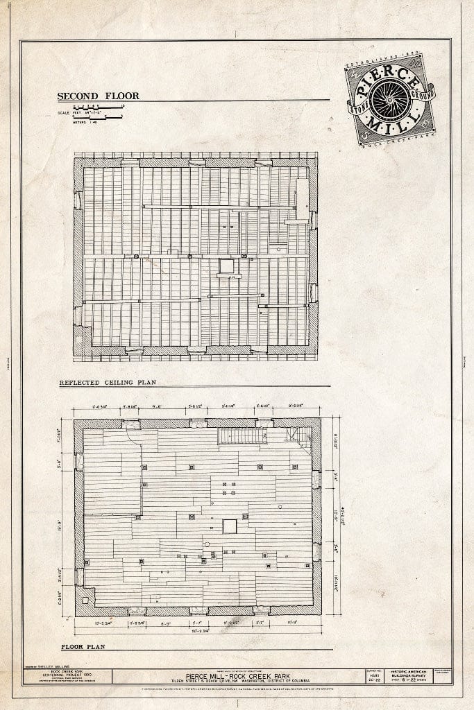 Blueprint HABS DC,WASH,109- (Sheet 6 of 22) - Pierce Mill, Tilden Street & Beach Drive Northwest, Washington, District of Columbia, DC