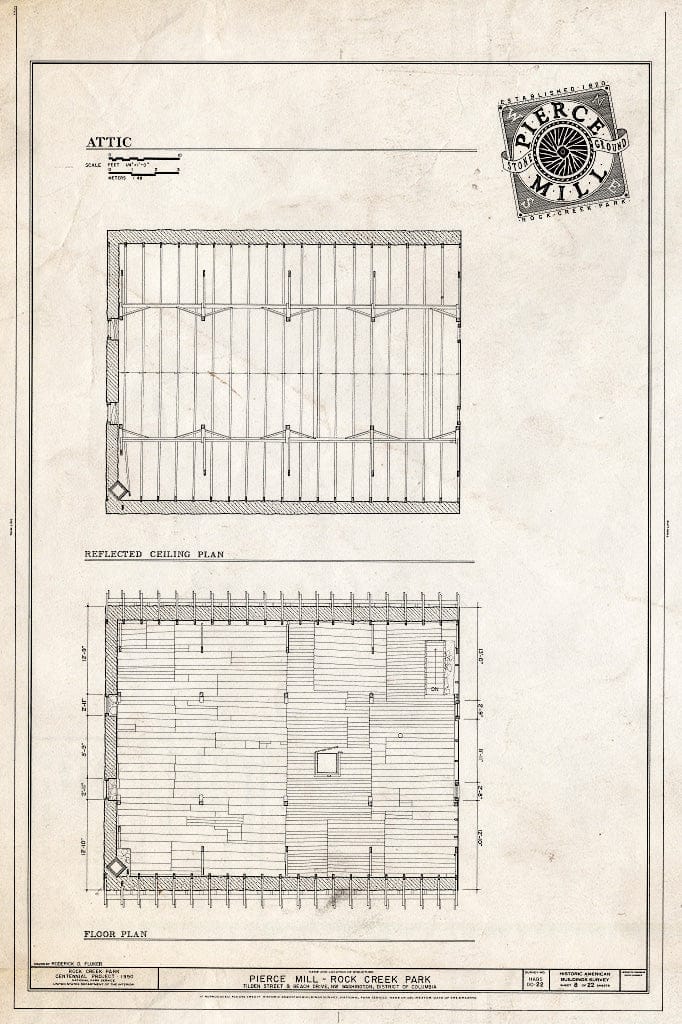Blueprint HABS DC,WASH,109- (Sheet 8 of 22) - Pierce Mill, Tilden Street & Beach Drive Northwest, Washington, District of Columbia, DC