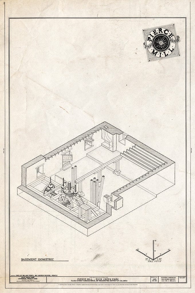 Blueprint HABS DC,WASH,109- (Sheet 18 of 22) - Pierce Mill, Tilden Street & Beach Drive Northwest, Washington, District of Columbia, DC