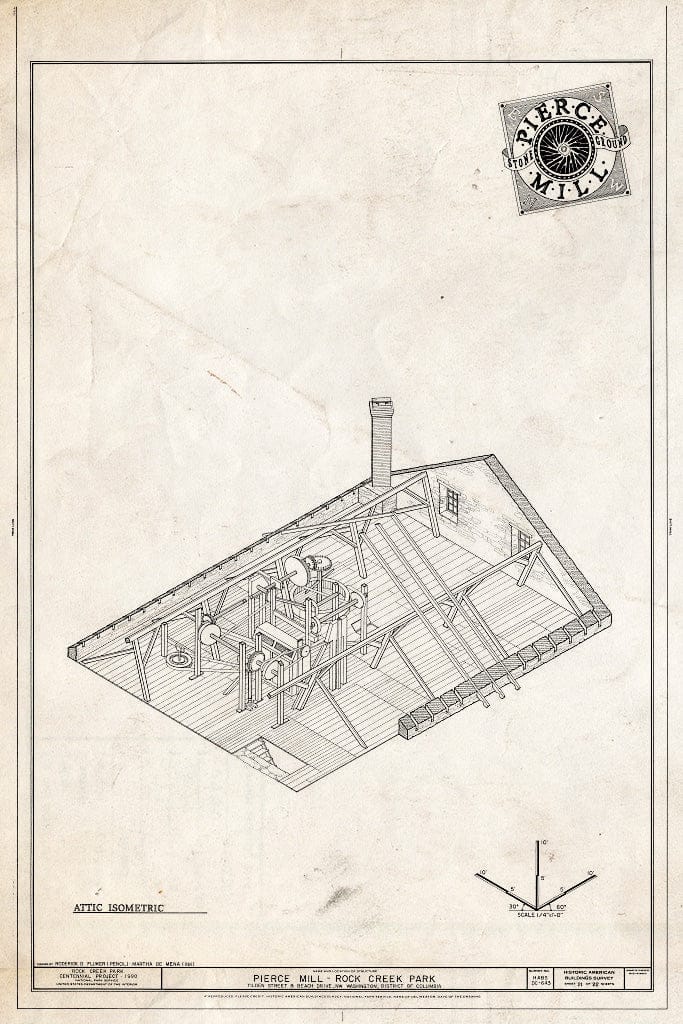 Blueprint HABS DC,WASH,109- (Sheet 21 of 22) - Pierce Mill, Tilden Street & Beach Drive Northwest, Washington, District of Columbia, DC