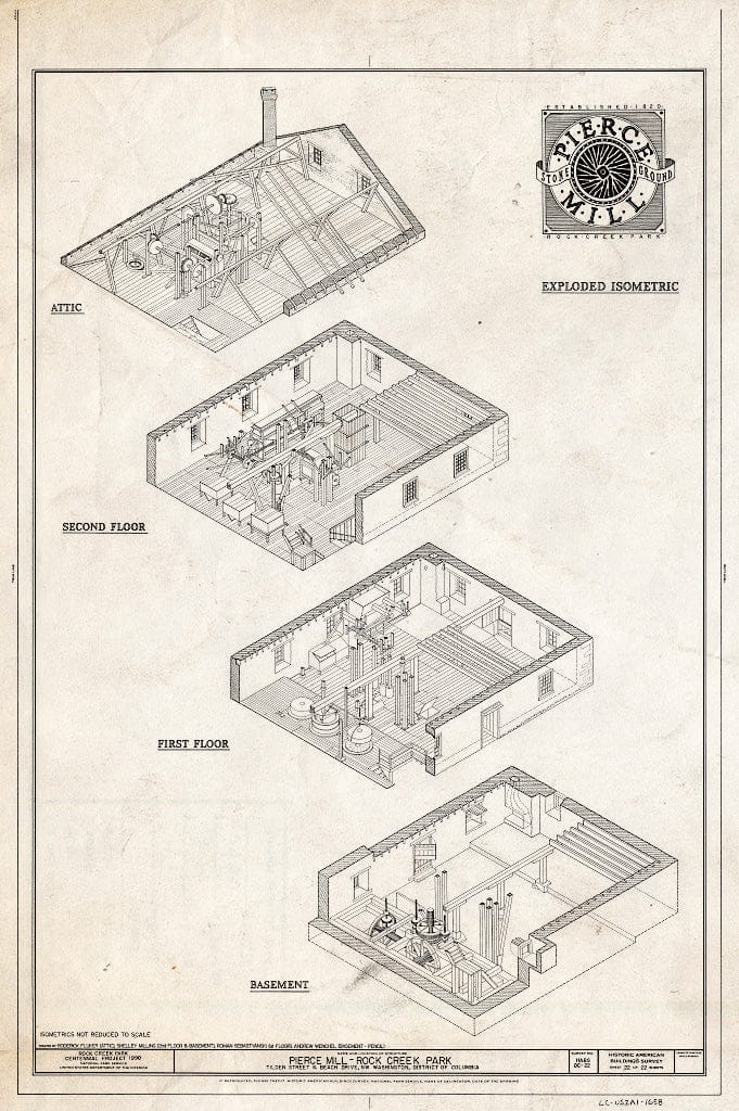 Blueprint HABS DC,WASH,109- (Sheet 22 of 22) - Pierce Mill, Tilden Street & Beach Drive Northwest, Washington, District of Columbia, DC