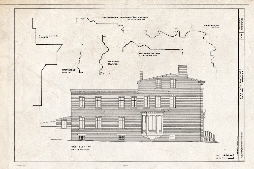 Blueprint HABS DC,WASH,138- (Sheet 4 of 5) - Steedman-Ray House, 1925 F Street Northwest, Washington, District of Columbia, DC