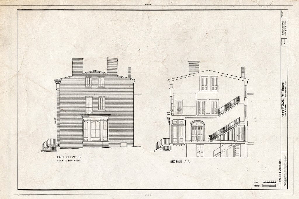 Blueprint HABS DC,WASH,138- (Sheet 5 of 5) - Steedman-Ray House, 1925 F Street Northwest, Washington, District of Columbia, DC