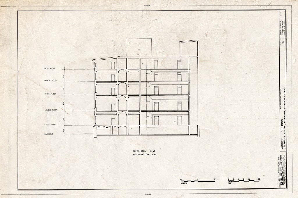 Blueprint HABS DC,WASH,543- (Sheet 12 of 13) - Winder Building, Seventeenth & F Streets, Northwest, Washington, District of Columbia, DC