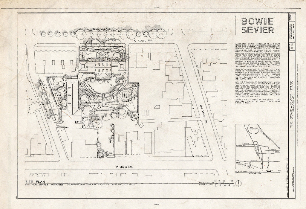 Blueprint HABS DC,GEO,12 (Sheet 1 of 43) - Bowie-Sevier House, 3124 Q Street, Northwest, Washington, District of Columbia, DC