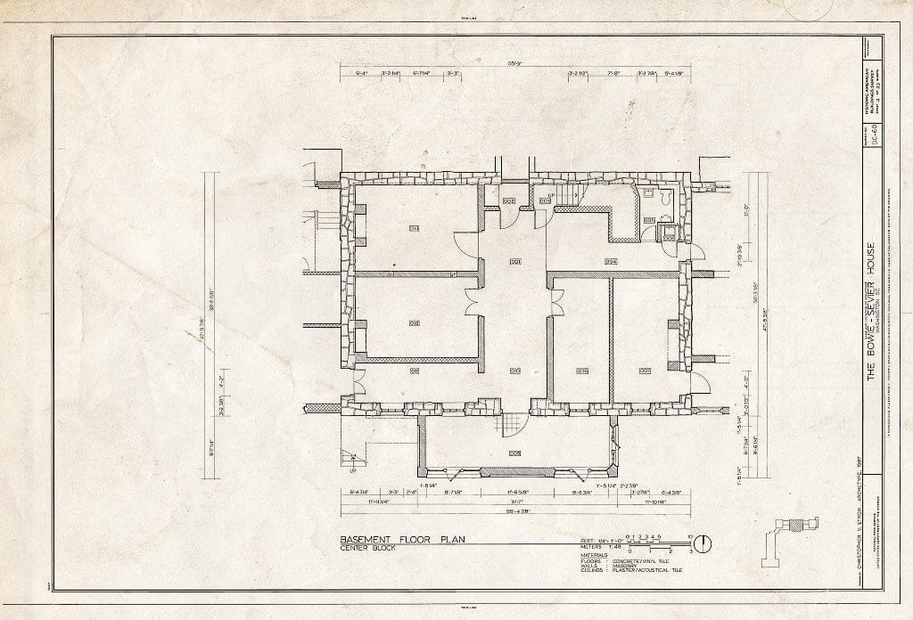 Blueprint HABS DC,GEO,12 (Sheet 4 of 43) - Bowie-Sevier House, 3124 Q Street, Northwest, Washington, District of Columbia, DC