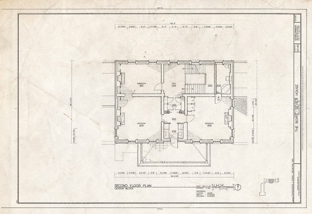 Blueprint HABS DC,GEO,12 (Sheet 6 of 43) - Bowie-Sevier House, 3124 Q Street, Northwest, Washington, District of Columbia, DC