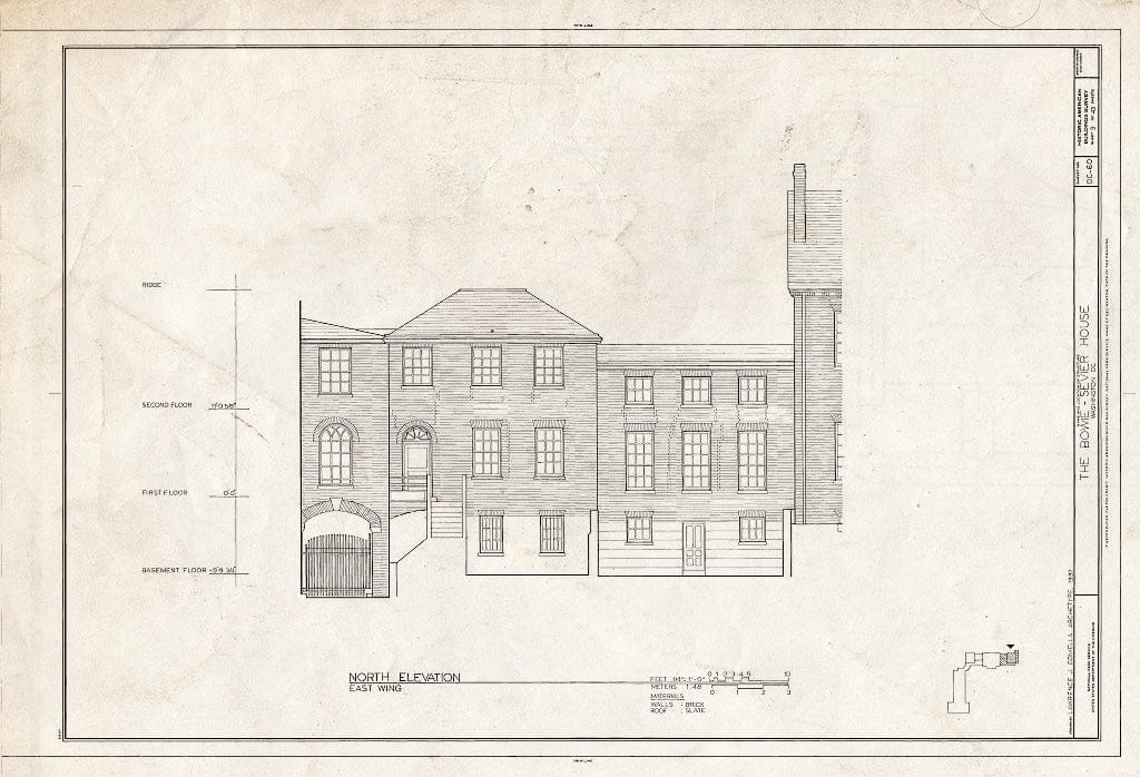 Blueprint HABS DC,GEO,12 (Sheet 9 of 43) - Bowie-Sevier House, 3124 Q Street, Northwest, Washington, District of Columbia, DC