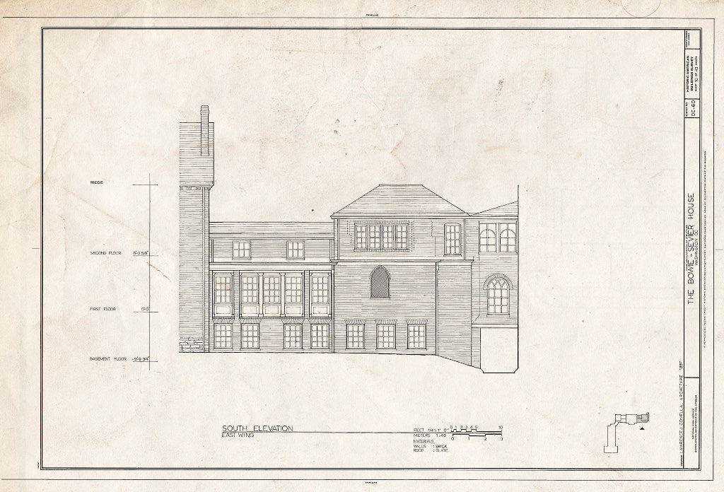 Blueprint HABS DC,GEO,12 (Sheet 10 of 43) - Bowie-Sevier House, 3124 Q Street, Northwest, Washington, District of Columbia, DC