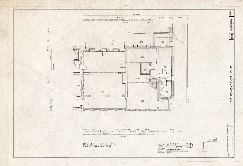Blueprint HABS DC,GEO,12 (Sheet 11 of 43) - Bowie-Sevier House, 3124 Q Street, Northwest, Washington, District of Columbia, DC