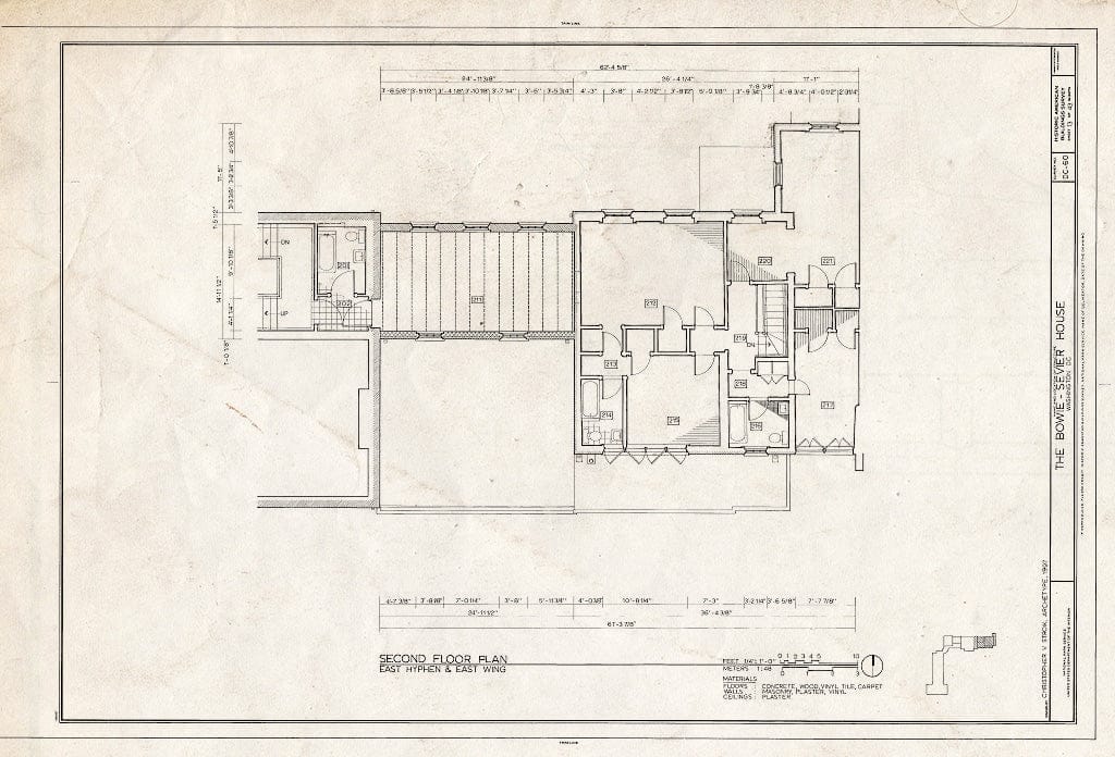 Blueprint HABS DC,GEO,12 (Sheet 13 of 43) - Bowie-Sevier House, 3124 Q Street, Northwest, Washington, District of Columbia, DC