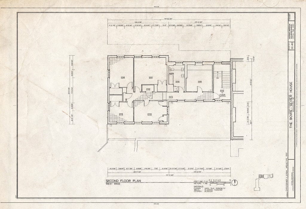 Blueprint HABS DC,GEO,12 (Sheet 23 of 43) - Bowie-Sevier House, 3124 Q Street, Northwest, Washington, District of Columbia, DC