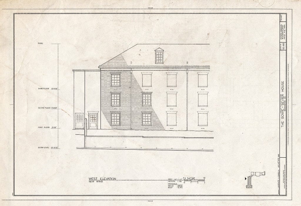 Blueprint HABS DC,GEO,12 (Sheet 27 of 43) - Bowie-Sevier House, 3124 Q Street, Northwest, Washington, District of Columbia, DC