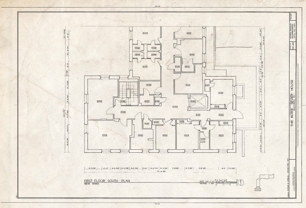 Blueprint HABS DC,GEO,12 (Sheet 34 of 43) - Bowie-Sevier House, 3124 Q Street, Northwest, Washington, District of Columbia, DC