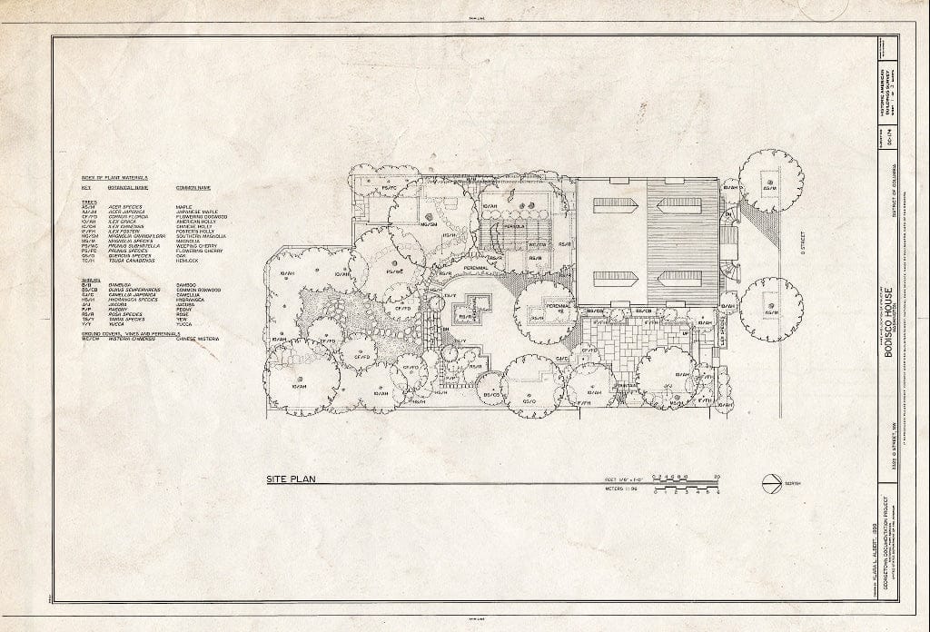 Blueprint HABS DC,GEO,38- (Sheet 1 of 3) - Bodisco House, 3322 O Street, Northwest, Washington, District of Columbia, DC