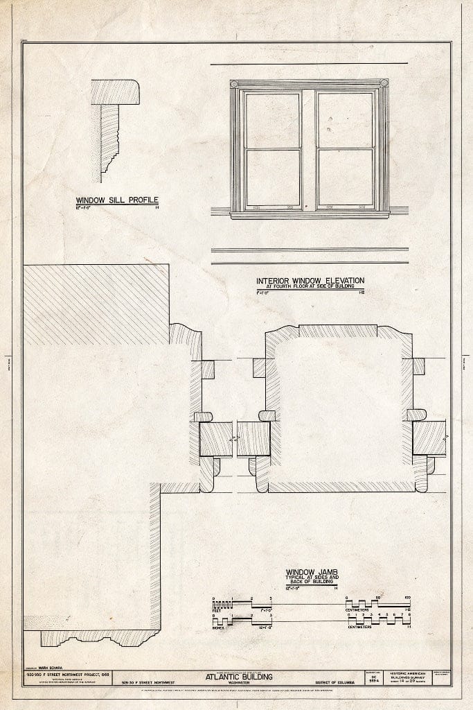 Blueprint HABS, DC, WASH, 585A- (Sheet 14 of 20) - Atlantic Building, 930 F Street, Northwest, Washington, District of Columbia, DC