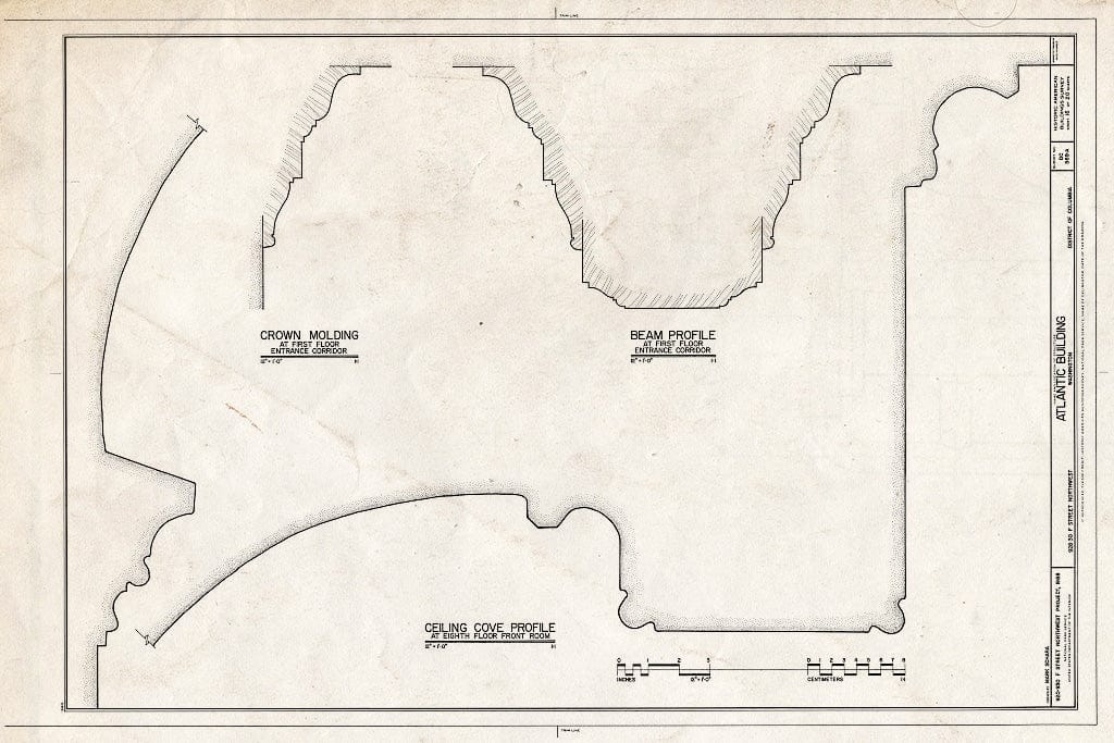 Blueprint HABS, DC, WASH, 585A- (Sheet 16 of 20) - Atlantic Building, 930 F Street, Northwest, Washington, District of Columbia, DC